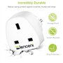 LENCENT 2X Adaptateur Prise UK/Anglaise/Royaume Uni/Angleterre 3 Broches vers Les Prises France/Francaise/Europe 2 Broches Adapt