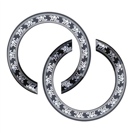 The Lord of the Tools Lot de 2 autocollants pour guitare acoustique - Rosace classique - Décoration - Accessoire d'instrument de