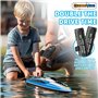 GizmoVine Bateau Télécommandé, Bateau RC Haute Vitesse avec Grand Moteur Servo Automatique, Bateau Telecommandé Enfant avec LED