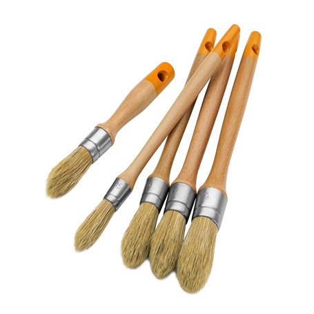 ROLLINGDOG Lot de 5 pinceaux ronds de qualité supérieure pour la peinture décorative et détaillée