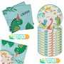 AINIUNIU Kit de Fête D'anniversaire Dinosaure, 32 Pièces de Décoration D'anniversaire Dinosaures – 16 Serviettes en Papier et 16