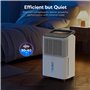CONOPUPlus Deshumidificateur d air 16L/jour, Déshumidificateur de Chambre Ultra-silencieux, Contrôle Central Intelligent, Mode A