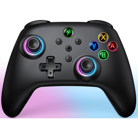 HELLCOOL Switch Controller - Contrôleur sans fil pour console Switch/Lite/OLED - Contrôleur de commutateur avec look RVB cool