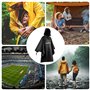 AiQInu Poncho Pluie Imperméable avec Manches Ventilées, Poche à Capuche, Bandes Réfléchissantes, Légère et Réutilisable, Pour le