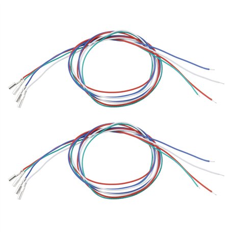 Lot de 2 jeux (8 pièces) de câbles phono pour tourne-disque Phono Headshell Accessoires de rechange 35 mm