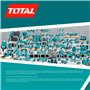 TOTAL - Ensemble de 9 Outils dans une Trousse en Toile | Mètre Ruban | Tournevis Phillips et Plat | Clé Ajustable | Pince Plate 