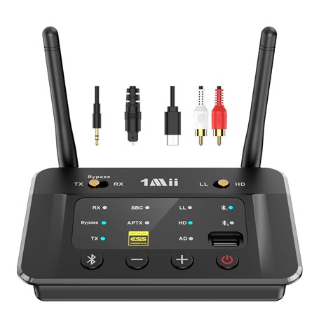 1Mii [Upgraded] B03S Transmetteur Recepteur Bluetooth 5.3 avec DAC Audiophile