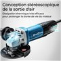 DongCheng Meuleuse d'angle 800 W, 125 mm, vitesse de rotation à vide : 11 800 tr/min, couvercle à fermeture rapide, poignée supp