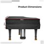 WOOLUCK® Housse imperméable pour piano à queue, Résistant à l'humidité et anti-poussière Housse de protection pour piano, 160cm