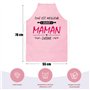 GEBETTER Tablier Cuisine Maman Idée Cadeau “TOUT EST MEILLEUR QUAND MAMAN CUISINE” Rose Cadeau Original pour Noël Fête Mère Anni