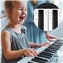 SULOLI 88 Touches Silicone Piano Sticker, Etiquettes de Notes de Piano Amovibles pour Toutes les Touches 88/61, Autocollants en 