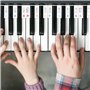 SULOLI 88 Touches Silicone Piano Sticker, Etiquettes de Notes de Piano Amovibles pour Toutes les Touches 88/61, Autocollants en 