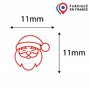Tampon Père Noël | 11mm | Cachet encreur carte de fidélité| Santa Claus stamp