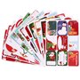 MQIAN 216 Pièces Stickers Étiquettes de Noël Stickers Étiquettes de Cadeaux Auto-Adhésives pour la décoration de Noël Emballage 