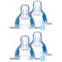 MAM - Lot de 4 tétines en soie - Taille 3 et 4 - Sans gouttes - Débit uniforme - À partir de 4 mois