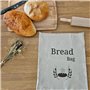 Sac à pain extra large New Living Coton lin biologique | 44x35cm | 2 x sacs à pain réutilisables | sac de conservation des alime
