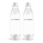 Sodastream 1 Litre Fuse Bottles - White Two-Pack for The Dishwasher
