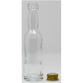 Aromhuset Lot de 100 bouteilles en verre vides de 40 ml avec col à whisky transparent avec bouchon à vis vert clair - À remplir
