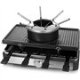 Emerio Plaisir de fête pour jusqu'à 8 personnes avec cette combinaison 3 en 1 de raclette et de fondue à fromage pour un plaisir