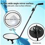 Miroir D'inspection Sous Véhicule,Miroir Sous Voiture avec Poignée Télescopique Réglable, Roues et Lumière LED, Miroir de sécuri