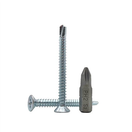 DIN 7504 P Lot de 50 vis autoperceuses en acier zingué avec tête fraisée - pour tôles (4