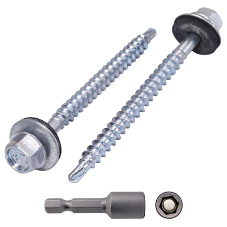 Lot de 80 vis autoforeuses DIN 7504-K en acier zingué 4