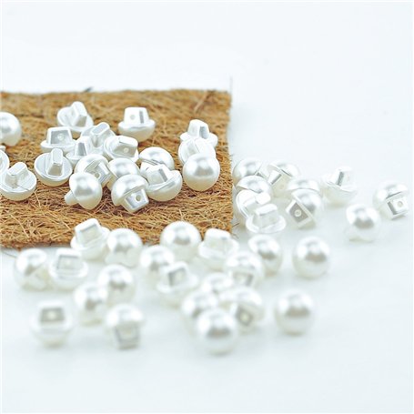 Sixstore Lot de 50 boutons ronds en forme de dôme avec fausses perles pour gilet