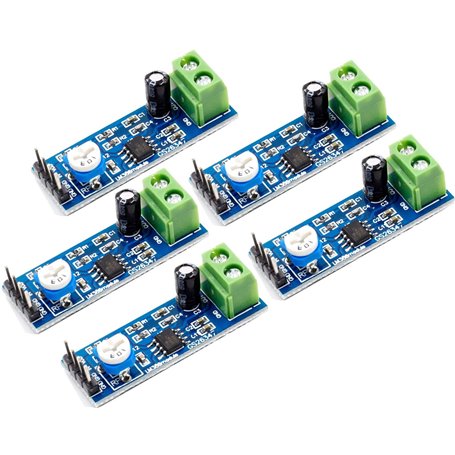 5pcs LM386 Audio Amplifier Module 200 Times 5V-12V Input 10K Resistance