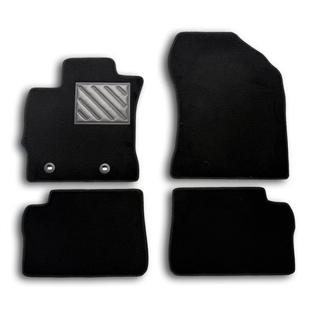 Tapis pour Toyota Auris II à partir de 2013 - Même Hybrid sur Mesure en Moquette Noire