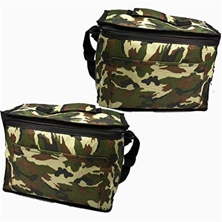 2 x Camouflage Sacs 10L et 8L Repas Isolé Glacière Militaire Refroidisseur Pique-nique Camping Chasse Congélateur Repas Eau Cond