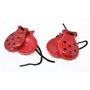 Espagnol Castagnettes rouges et noires pour enfants pour danse flamenco ou sévillane