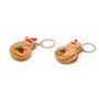 2 x naturel Porte-clés. mini châtaignettes. petit porte-clés instrument de musique. danse flamenco. petite. espagnol espagnol