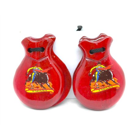 Castagnettes rouges pour adultes. Castagnettes rouges Castagnettes espagnoles Couleurs traditionnelles espagnoles Espagne Souven