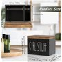 Jomeis Girl Stuff Boîte de rangement | Organiseur de salle de bain pour produits d'hygiène féminine | En bois avec couvercle à c
