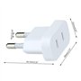 AERVEAL Tête d'adaptateur, Prise 4Mm Prise américaine vers Prise UE Chargeur de Voyage Adaptateur de Prise de Courant USA vers E