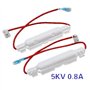 LLLucky Fusible Haute Tension 5KV 0.8A pour Fours à Micro-Ondes Porte-fusible Universel Blanc 98mm/3.8''