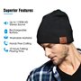 Bonnet Bluetooth Homme, Bonnet Bluetooth Unisexe Cadeau Musique stéréo Chapeau d'hiver Chapeau sans Fil avec Mise à Niveau Convi