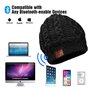 Bonnet Bluetooth Homme, Bonnet Bluetooth Unisexe Cadeau Musique stéréo Chapeau d'hiver Chapeau sans Fil avec Mise à Niveau Convi