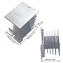 Ocobudbxw Radiateur d'ordinateur SSR Radiateur de Relais à Semi-conducteurs en Aluminium Dissipateur de Chaleur Argent 80x50x50m