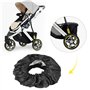 Housse de fauteuil roulant, housse de roue de poussette bébé réutilisable stable pratique pour poussettes pour fauteuils roulant