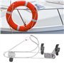 Support de bouée de sauvetage marine de bateau, support de fer à cheval de bouée de sauvetage de petit volume sélection d'angle 