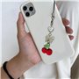 Kobeleen Breloque de téléphone en Forme de Cerise fabriquée à la Main, Pendentif de téléphone Mignon, chaîne de téléphone en For