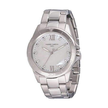 Pierre Cardin Observatoire éclat CF.1009.MS Montre en acier inoxydable blanc pour femme
