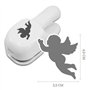ARTOZ Perforatrice en forme d'ange - 5 cm - Perforatrice à papier - Pour Noël, mariage, baptême - Avec motif putto - Convient de