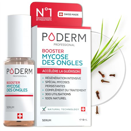 PODERM - MYCOSE ONGLES BOOSTER DE TRAITEMENT pour mycose difficile à traiter | Divise par 2 la durée du Traitement | Soin profes