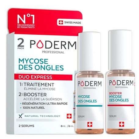 PODERM - LOT MYCOSE ONGLE SEVÈRE 2 PRODUITS | 2 Best Sellers | Traitement complet spécial Mycose difficile à traiter | Soin prof