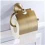 Porte-rouleau de papier hygiénique en laiton antique, rouleau de papier toilette doré pour salle de bain, montage mural, distrib