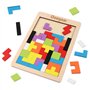 Coogam Bois Puzzle 40 Pcs Tangram Jigsaw Jouet Casse-tête pour Les Enfants Bois Puzzle Boîte Cerveau Jeu Bloc de Construction In