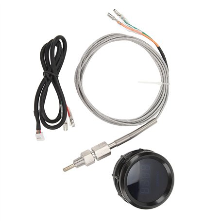 Jauge de Température des Gaz d'échappement Jauge EGT avec Capteur Haute Précision Ajustement Universel 52mm 12V pour Voitures