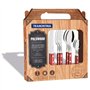 Tramontina - Menagere 24 pcs rouge Technobois. Inox et technobois.